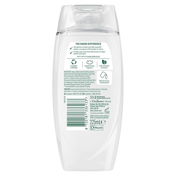 Radox Mineral Therapy Feel Moisturised Shower Gel with Chamomile &amp Oat Scent- 225ml (Pack of 3)