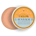 Tallow Sun Balm- with grassfed beef tallow castor oil zinc oxide | Mineral Sunscreen | Natural Organic | Reef Safe Ocean Friendly | Spf 30 - suitable for sensitive skin (2 oz) (Medium)