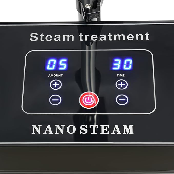 3 in 1 Hair Steamer Deep Conditioning Nano Hair Steamer Hair Care Hair Repair Nanoscale Spray with Digital Touch Panel Rolling Base 1200W Standing Hair Color Processor Steamer for SPA Beauty Salon