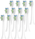 4-16pcs Toothbrush HeadsCompatible for Philips Electric Toothbrush Replacement Brush Heads Fit(12pcs White)