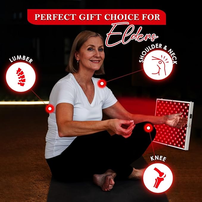 LED Red Light Therapy Panel for Face &amp Body - 45W Device with Deep 660nm &amp Near Infrared 850nm &amp Adjustable Hanger Skin Care Beauty Hair Growth Natural Pain Relief for Muscle &amp Join