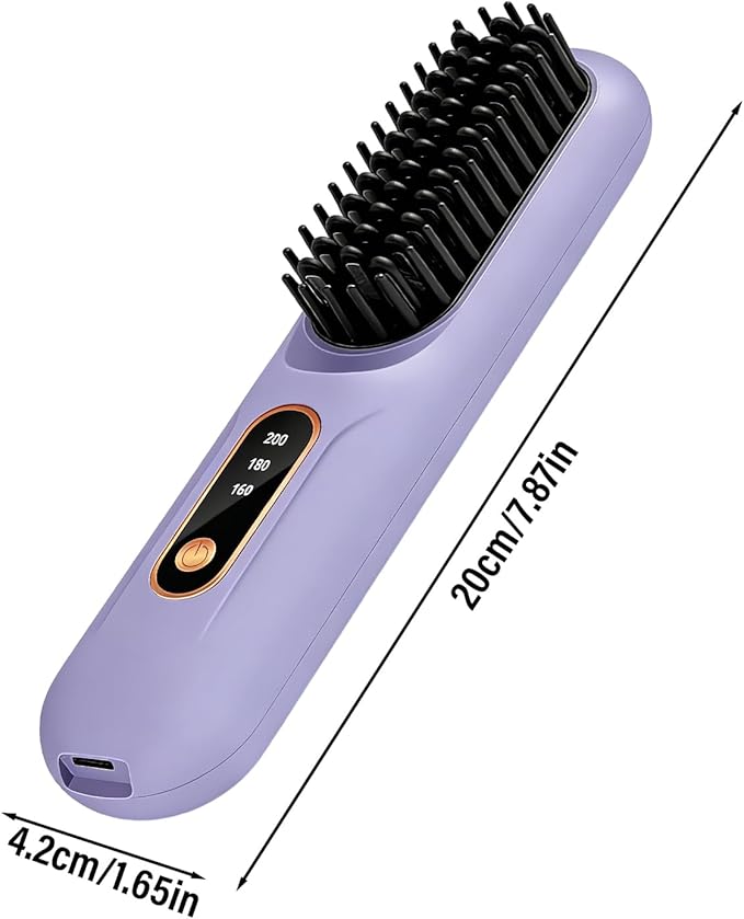 Hair Straighteners for Women3-Temp Rechargeable LCD Display - Cordless Hair Straightener Hot Brushfor Women Girls Long Short Styling Home Travel Party Daily Dating Wedding