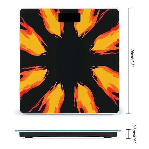 Women's Digital Bathroom Weighing Scale Automatic Switch Energy Saving Scale Smart Scale for Body Weight Fire Flame