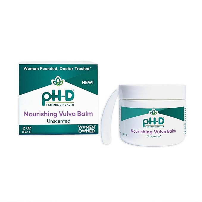 pH-D Feminine Health Support Nourishing Vulva Balm - Vulva Moisturizer for Dryness Menopause Support Intimate Care - Reduces Vulvar Dryness - 2 oz