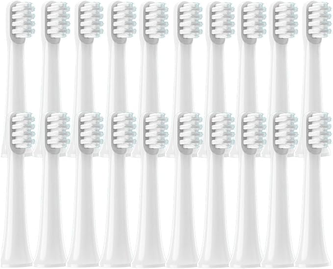 Compatible for 20/50/100PCS PCS for MIJIA T100 Brush Heads Replacement Soft Bristle Sonic Electric Toothbrush Nozzles(50White)