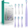 VOYOR-HEALTH Sonic Electric Toothbrush for AdultsTooth Brushes with 6 Brush Heads70-Day Battery LifeIPX7 Waterproof Rechargeable Travel Toothbrushes with 3 Modes for Family Use ET110(Purple)