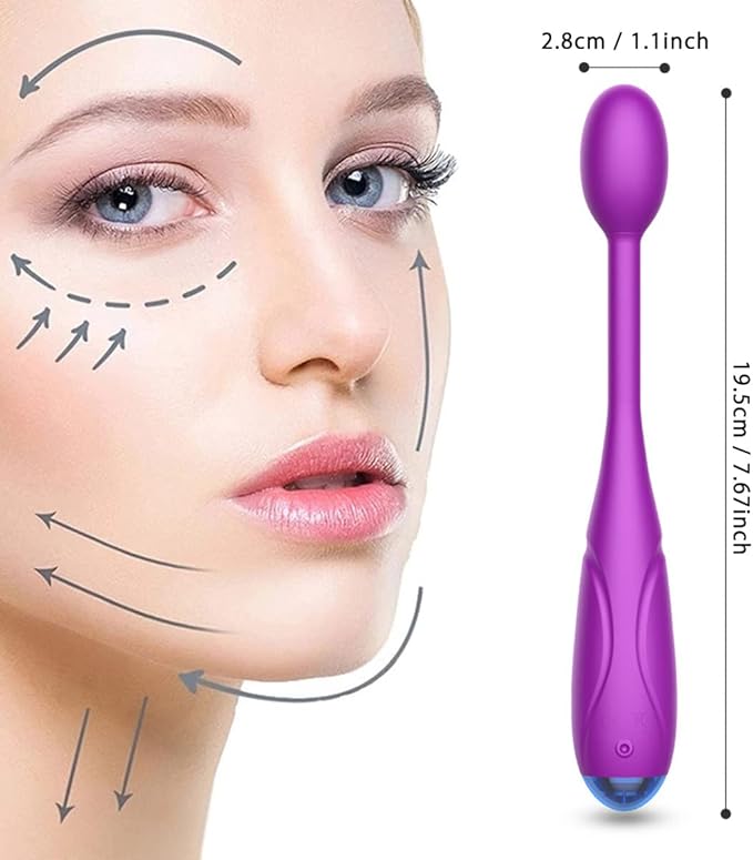 Handheld Eye Massager with Waterproof &amp Rechargeable &amp Personal face Massager for Relieving Eyes Dark CirclesPuffinessFatigue -Purple