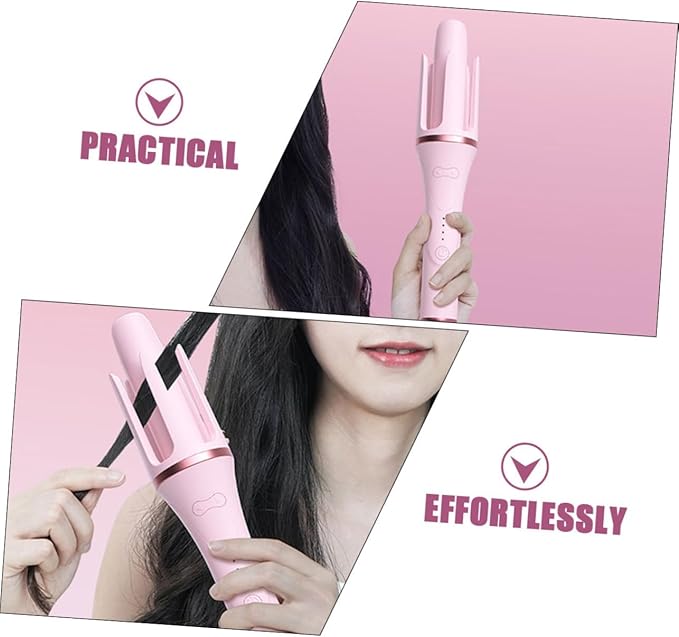 2pcs Automatic Hair Curler Temperature for Effortless Curls Portable Curling Iron for Women for Home and Travel Fast Heating Technology for