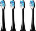 4-16pcs Replacement Toothbrush Heads Compatible with Brush with Cover Soft Bristles(4pcs Black)