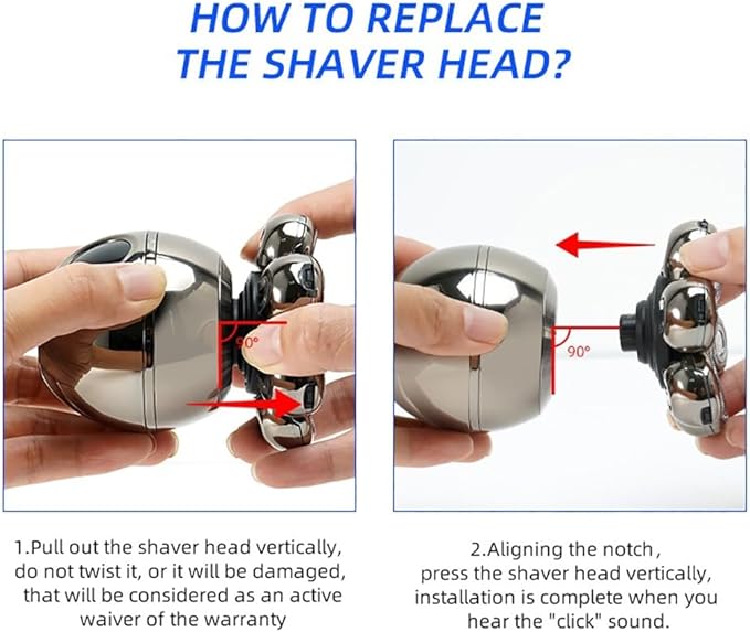 Head Shaver for Men 5 in 1 Men Grooming Kit Wet Dry Electric Shaver Beard Hair Trimmer Electric Razor Rechargeable Bald Head Shaving Machine LCD Display