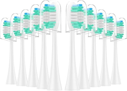 10PCS Replacement Electric Toothbrush HeadsCompatible for AquaSonic Black Series/Vibe Series Pro/Duo Pro(10pcs BK)