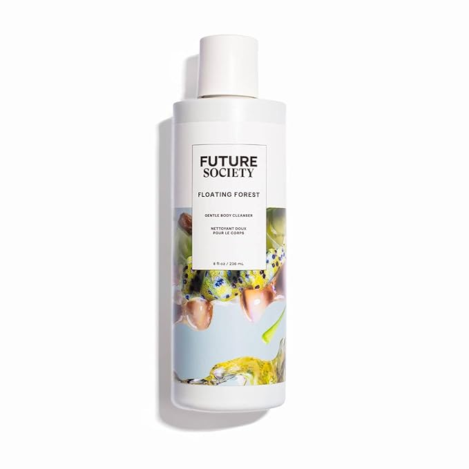 Future Society Floating Forest Body Wash - Luxury Aquatic Floral Scented Body Cleanser with Notes of Bergamot Freesia &amp Musk - Gentle Moisturizing Cleanser - Scented Shower Gel - 8oz