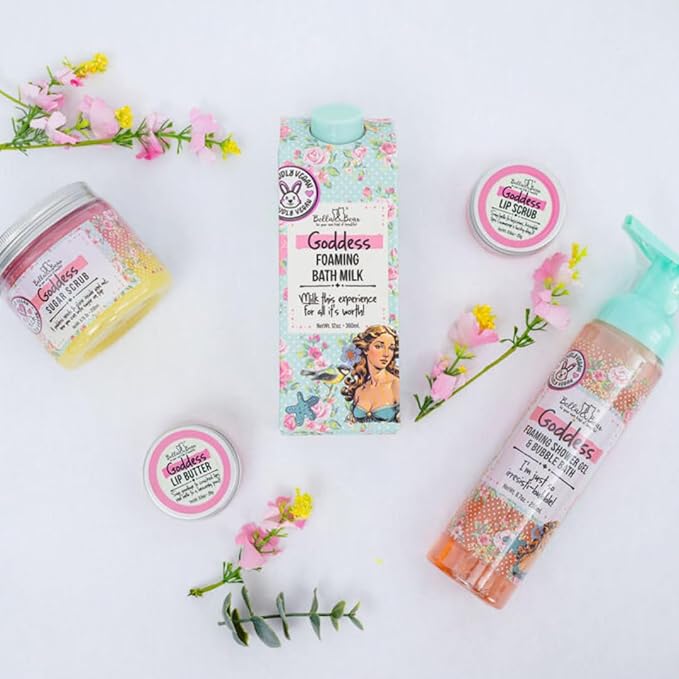 Bella and Bear Goddess Foaming Shower Gel &amp Bubble Bath Full &amp Travel Size Bundle