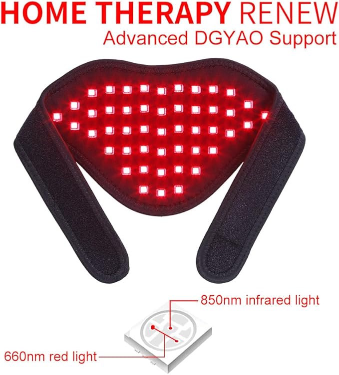 Infrared &amp Red Light Therapy Device for Neck Pain Relief LED Light 660nm &amp 800nm Therapy Wrap Flexible Wearable Wrap for Joints Muscle Pain Relief