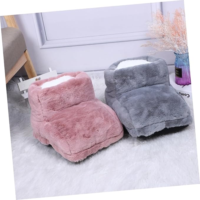 Baluue 2pcs Electric Heated Shoes Fast Heating Foot Warmers USB Charging for Comfort Materials for Office Home Use for Family and Friends