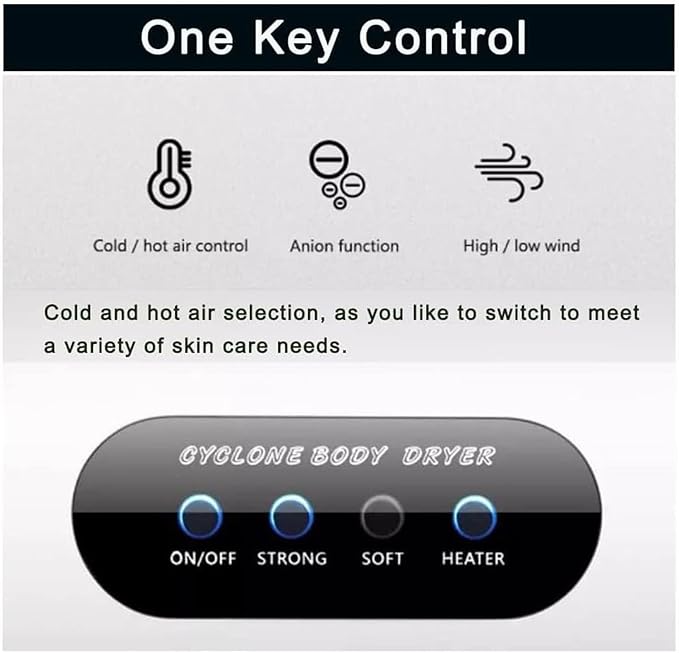 Full Body DryerFull Body Hair Dryer with Dust FilterNegative Ion Water LockBody Air Dryer After Shower220V