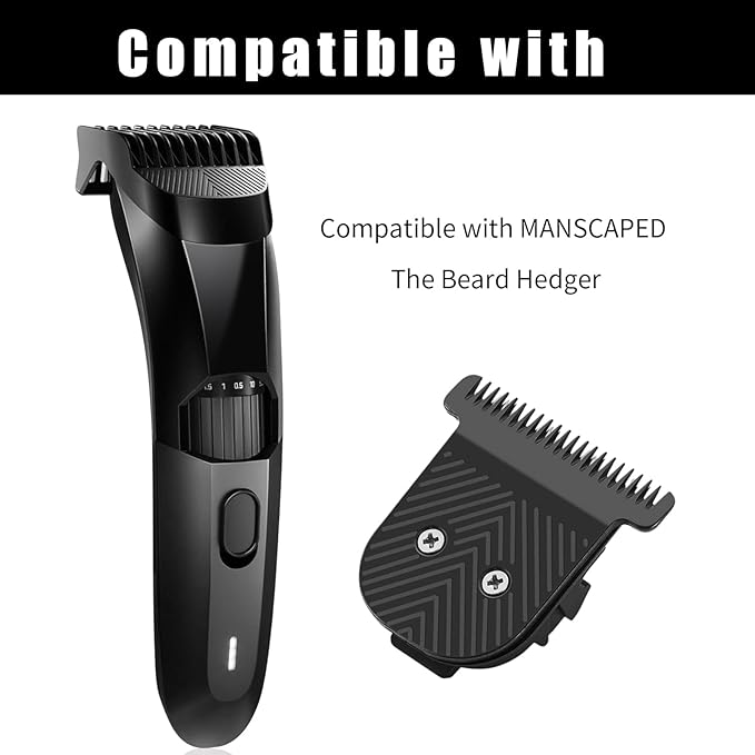 Replacement Premium T-Blade Compatible with MANSCAPED The Beard Hedger for Precision Facial Hair Trimming. 2Pack