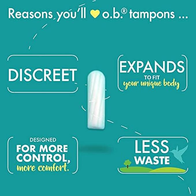 o.b. Super Plus Absorbency Tampons 40 Count Ultra Absorbency 40 Count With Fluid Lock - Set of 3 (80 Tampons) and eBooklet