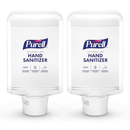 PURELL Advanced Hand Sanitizer Fragrance Free Foam 1200 mL Refill for PURELL ES10 Automatic Hand Sanitizer Dispenser (Pack of 2) - 8351-02