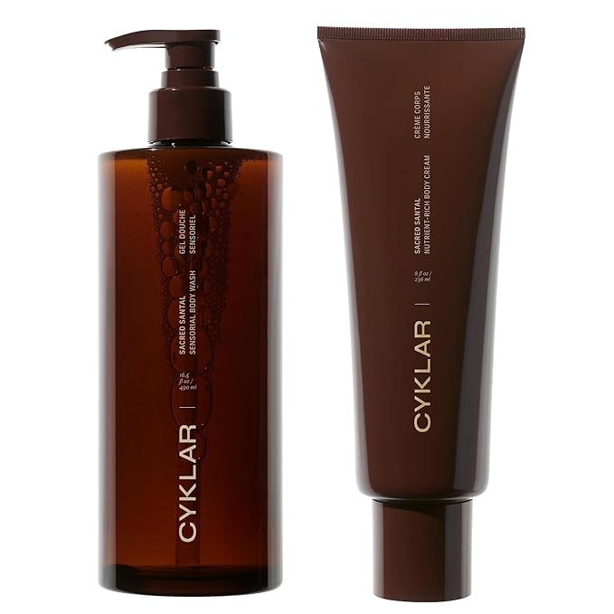 CYKLAR - Nutrient Rich Body Cream + Sensorial Body Wash - Bundle - Sacred Santal Fragrance