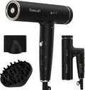 Annlary Hair Dryer Blow Dryer with Diffuser for Curly Hair | Plasma Ionic Hairdryer for Frizz Control | Low Noise | Foldable for Travel | 6.5Ft ALCI Cord | Magnetic Nozzle for Faster Drying
