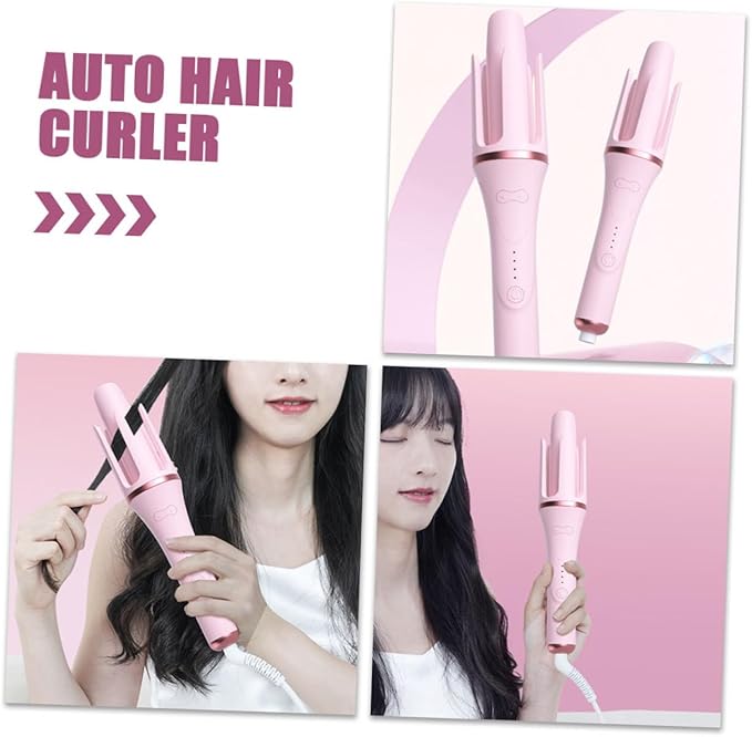 VICASKY 4pcs Automatic Cordless Hair Curler Easy Curling for Women Fast Heating Uniform Temperature for Hair Styling for Home and Travel Use