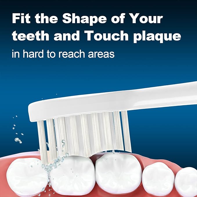 Replacement Toothbrush Heads 10 Pack Compatible with TAO Clean Electric ToothbrushWhite