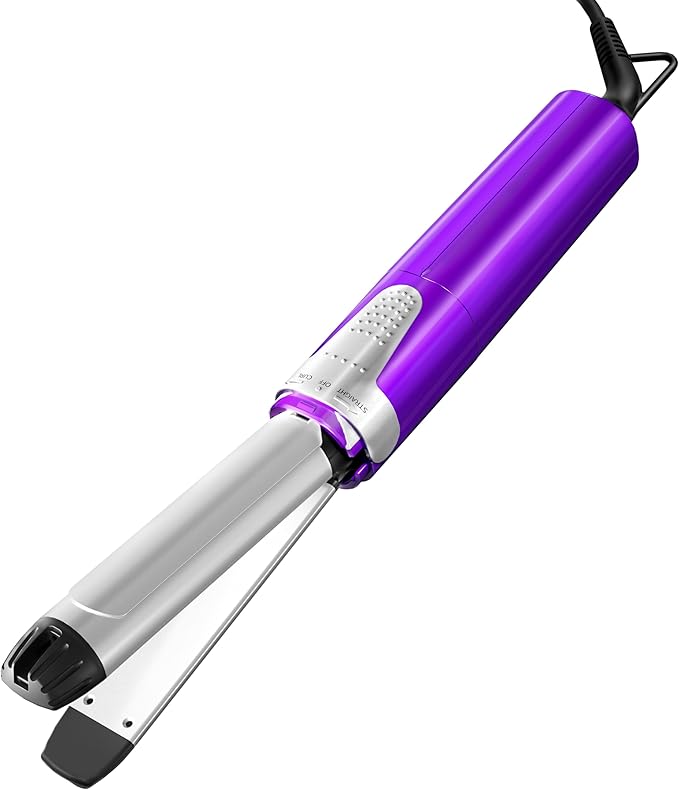 BERTA 1 inch Curling Iron Flat Iron-Hair Straightener and Curler 2 in 1Professional Ceramic Curling Wand for Long Short HairQuick Heat Up6 Temps Styling Tools
