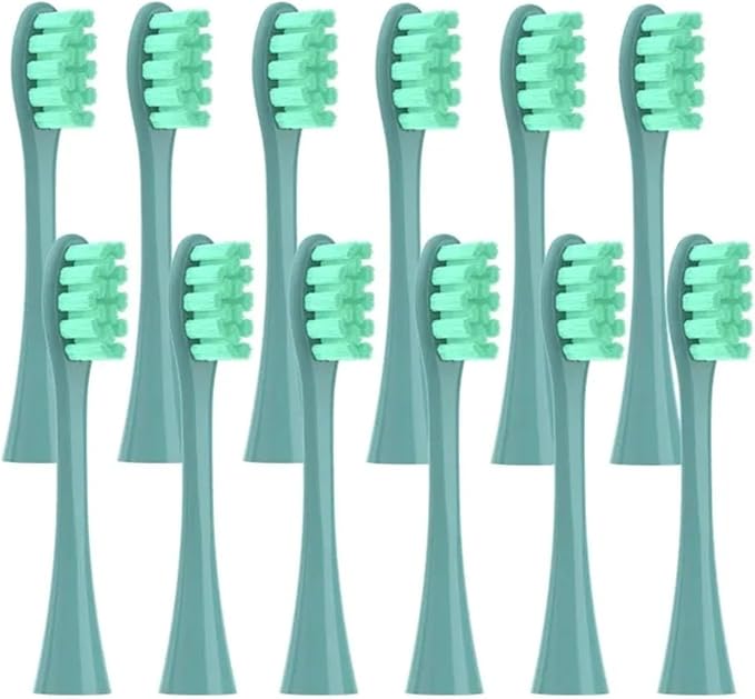 12PCS Vacuum Sealed Packed Replacement Brush HeadsCompatibility for Oclean X PRO/ Z1/ F1/ One/Air 2 /SE Soft Deep Cleaning(12pcs Green)