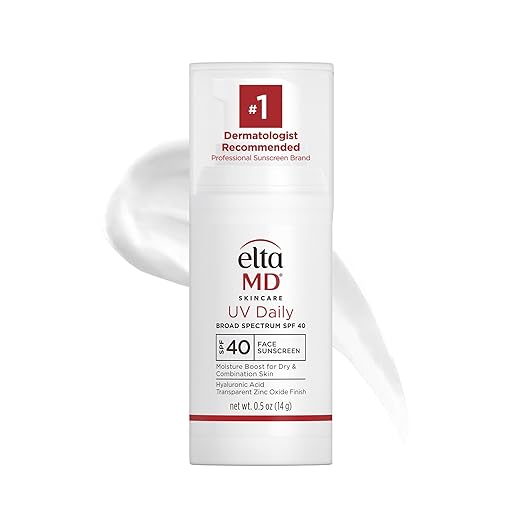 EltaMD UV Daily Face Sunscreen with Transparent Zinc Oxide and Hyaluronic Acid Moisturizes and Protects Great for Dry Combination and Normal Skin