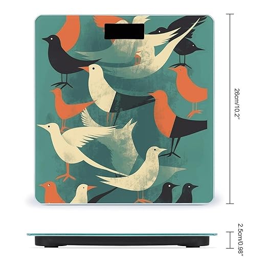 Flock of Birds Smart Scale for Body Weight Accurate Bathroom Scale with LED Display Digital Weight Scales Weighing Machine High Precision Scales for Bath Home