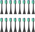 Replacement Toothbrush Heads Compatible for EW-DC01/DC12/PDL54/PDP51/EW1031/DE92/WEW0980/DL40/DL75/DL82(16pcs)(16pcs Black)