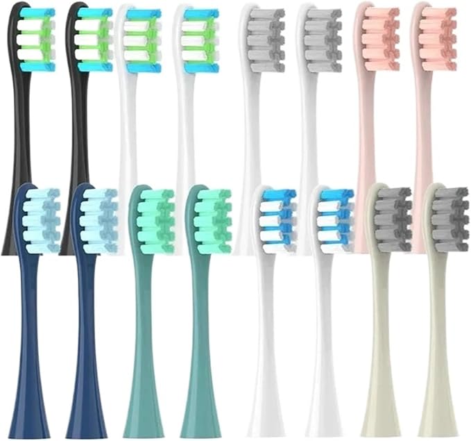 12PCS Replacement Brush HeadsCompatible for Oclean X PRO/ Z1/ F1/ One/Air 2 /SE(12pcs Green)