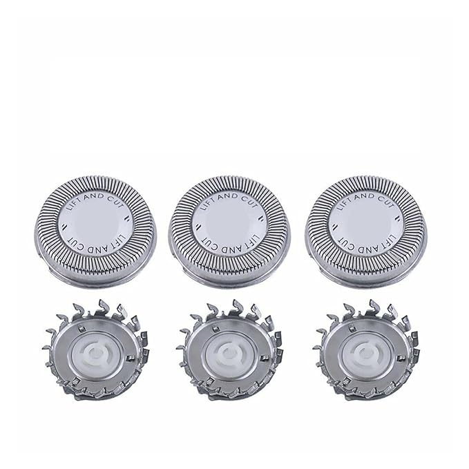 3pcs HQ56 Head Replacement Shaving Heads Compatible For Philips NorelcoHQ3 HQ4 HQ55 HQ6900 HQ46 HQ6996 HQ6970 HQ442 Razor Shaving Blade Razor head(1set)