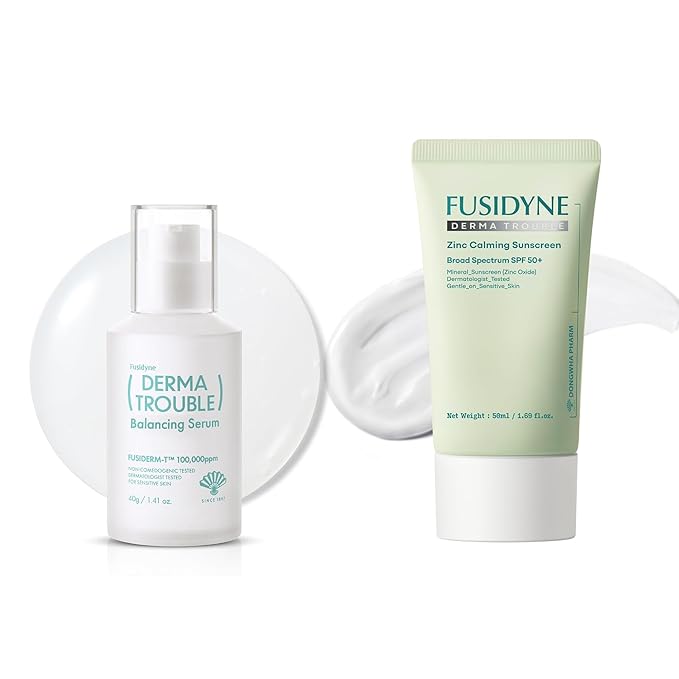 Balancing Serum (40g) + Zinc Calming Sunscreen SPF50+ (50ml) — Calm Strengthen &amp Shield for Blemish-Prone Skin