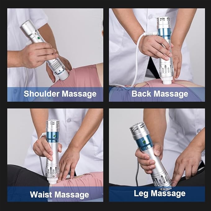 Shockwave Therapy Machine Body Massager Device Shock Wave Pain Relief with 7 Heads for Muscle Relaxation Pain Relief Tool
