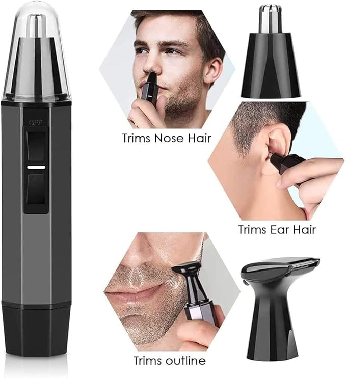 Ear and Nose Hair Trimmer Professional Painless Eyebrow &amp Facial Hair Trimmer for Men WomenAll in ONE Hair Remover for Women &amp Men Dual Blades Shaver Nose Hair Trimmer