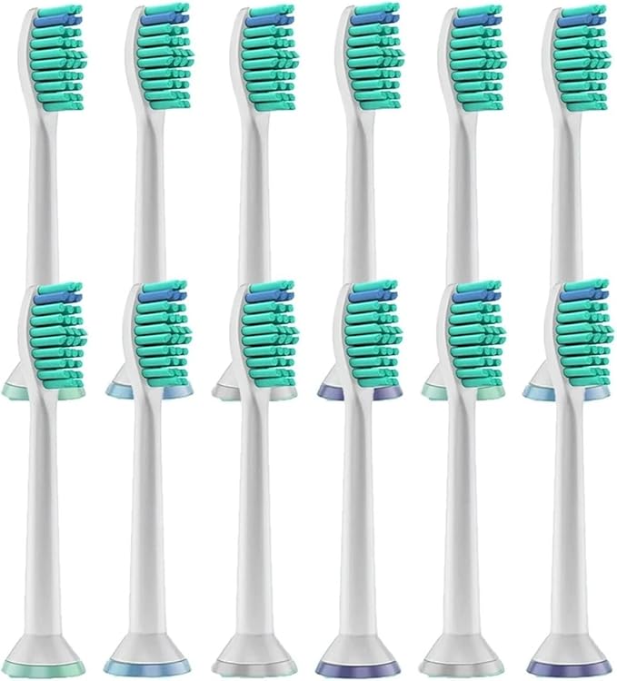 4/8/12/16/36Replacement Toothbrush Heads Compatible with Philips Electric Brush Head 1100 2100 4100 4300 5100 5300 6100 6500 etc(12pcs)