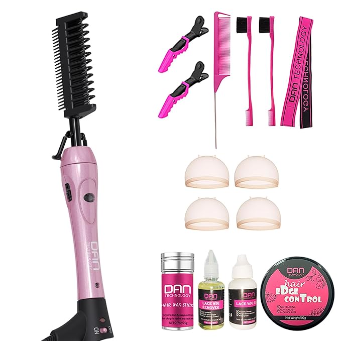 500 Degree hot Comb Hair Straightener and Wig Installation kit