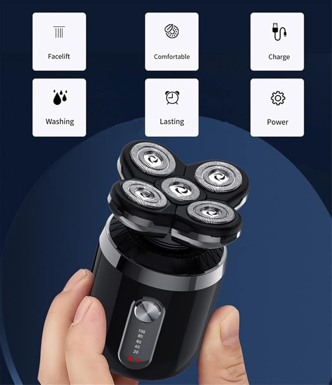 Head Shavers for Men Men’s 5-in-1 Electric Head Shaver Waterproof Electric Razor Rechargeable Wet and Dry Mens Grooming Kit Head Shaver