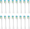 16PCS Replacement Toothbrush Heads Compatible for Nandme nx8000 Soft Bristle Tooth Brush Head(16pcs White)