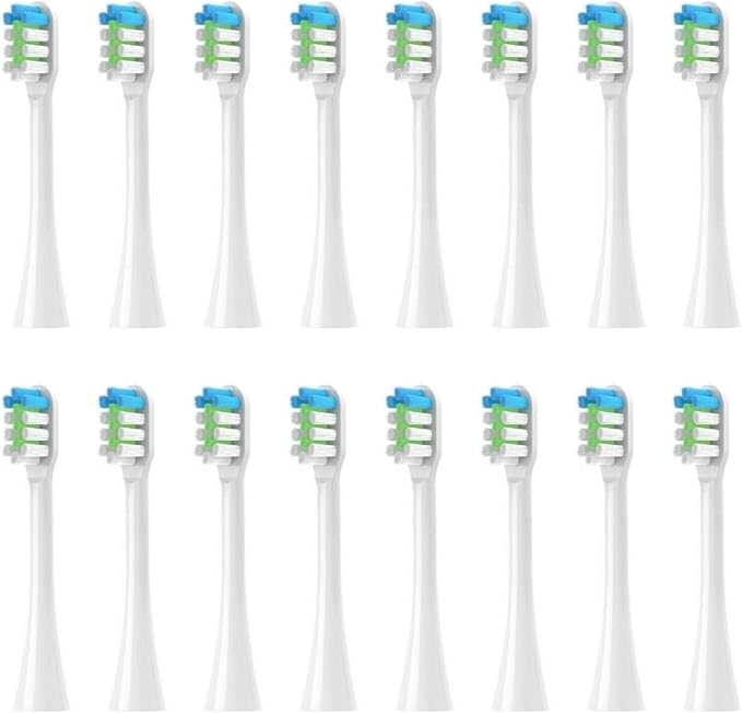 16PCS Replacement Toothbrush Heads Compatible for Nandme nx8000 Soft Bristle Tooth Brush Head(16pcs White)