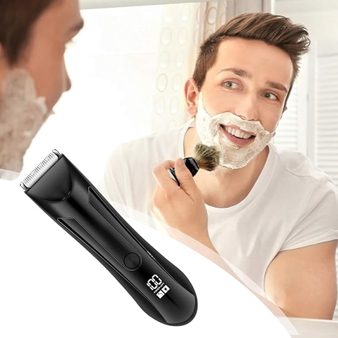 Beard Trimmer - Electric Body Hair Trimmer for Men Shaving Razor Grooming Tool with Precision Design Father Travel Nose Mustache Face Care Personal Grooming Kit for Home