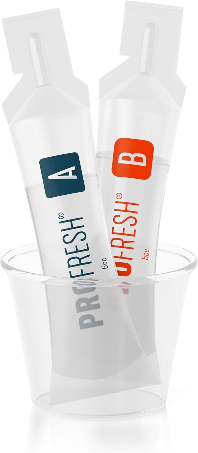 ProFresh Fresh Breath System Starter Kit Oral Rinse 16.9 Ounce Bottle (Pack of 3) with Prep Packs &amp Tongue Cleaner Alcohol Free Flavor Free