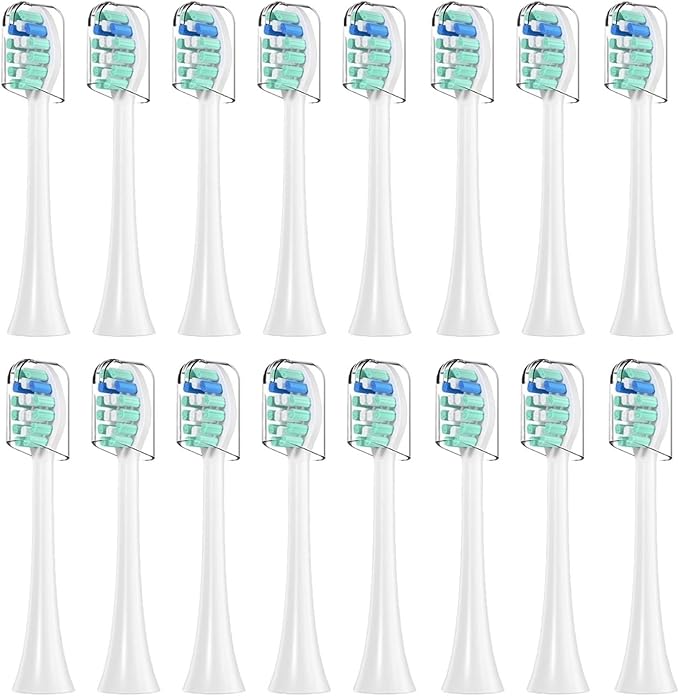 4-16pcs Toothbrush Replacement Heads Compatible with PH Replacement Heads Electric Brush Head for 4100 5100 6100 9023(Green-16pcs)