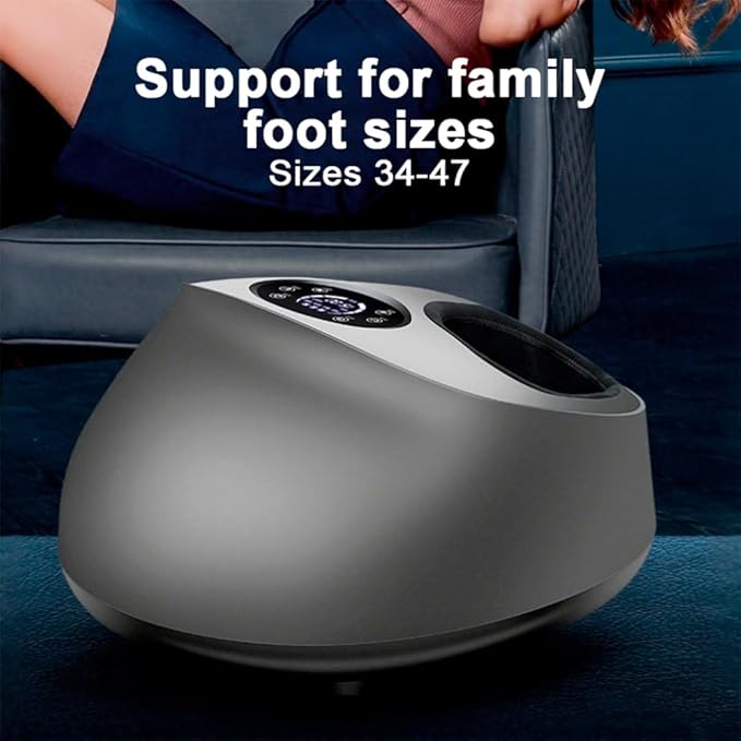 Foot Massager with Heat Shiatsu Kneading &amp Air Compression Full-Wrap Foot Massage Machine with Adjustable Modes Home Relaxation Gift for Family and Friends