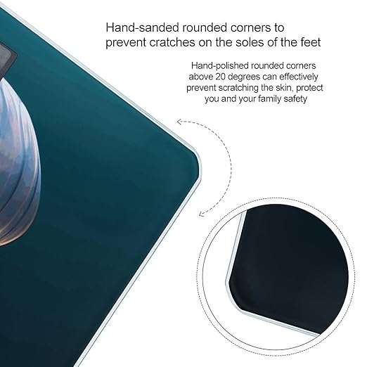 3D Jellyfish Weight Scale Large Bathroom Scales Digital Weight with Bright LED Display Non Slip Automatic Weighing Scale Fashion Weighing Machine for Body