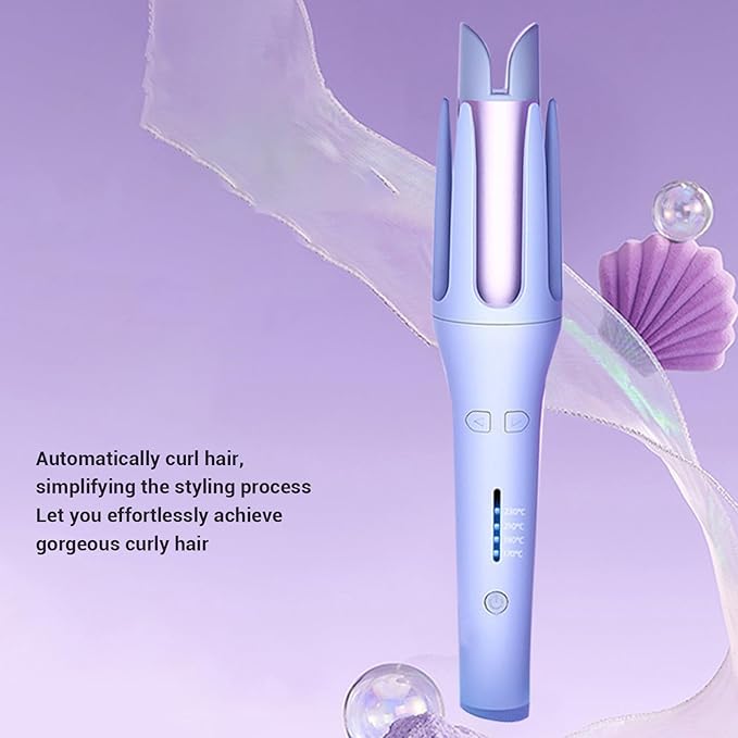 Automatic Curling Iron 32mm Ionic Ceramic Hair Curling Wand Fast Heating Auto Curler for Salon Home Styling Travel (US Plug 110V)