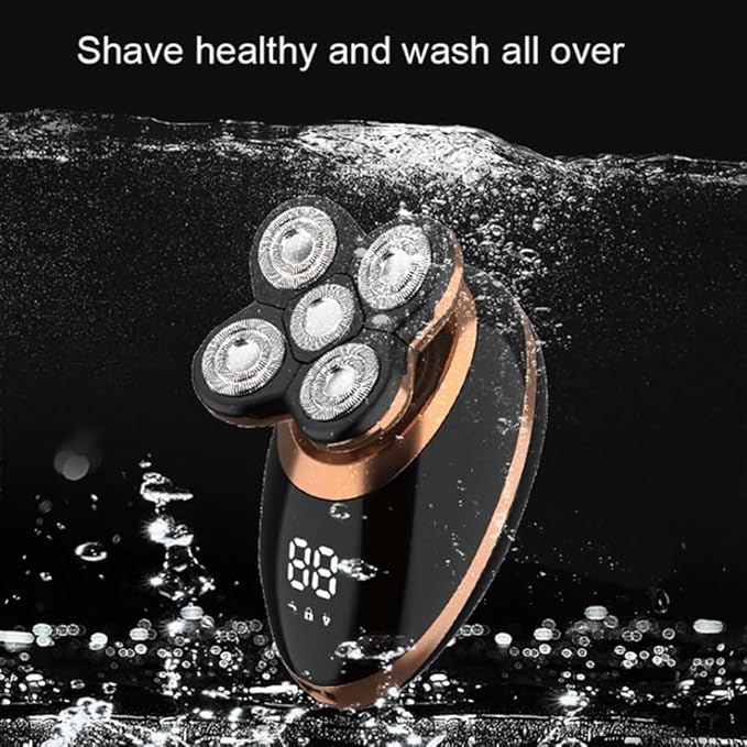 Head Shaver for Men 5 in 1 Grooming Kit Electric Shaver for Men Rechargeable Beard Hair Trimmer Razor Facial Wet Dry Bald Head Shaving Machine