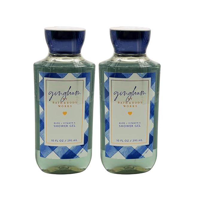 Bath &amp Body Works Gingham Shower Gel - Gift Pack for Holiday - Pack of 2